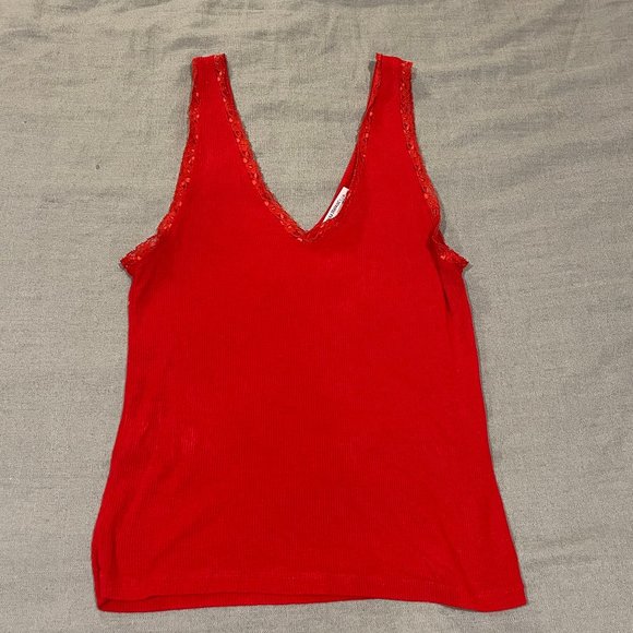 ZARA LACE TRIM TANK TOP - Picture 1 of 2